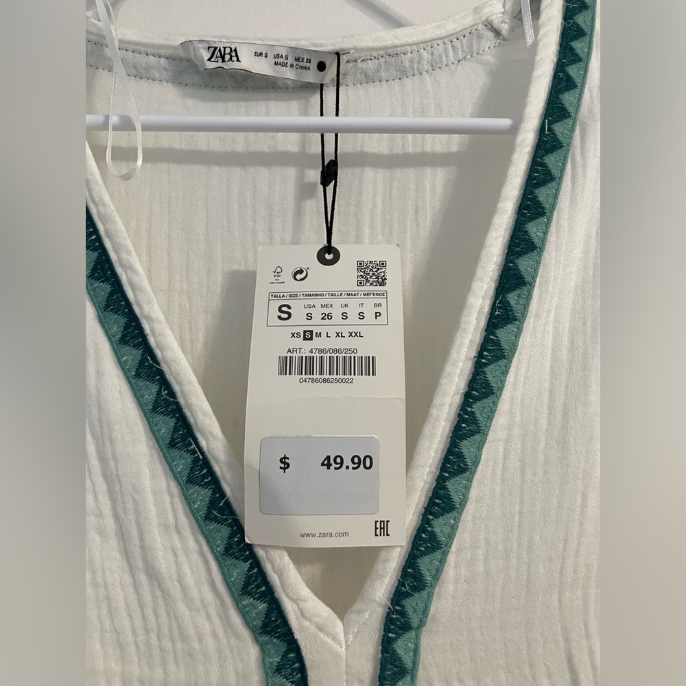 Women| Zara Summer Tunic Dress (White) - Picture 6 of 7